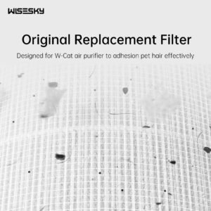 WISESKY WSP360 Pre-Filter Replacement for W-Cat Air Purifier Capture Cat Fur and Large Particles, Compatible with True WiseHEPA™ Air Filter,10 Packs, White