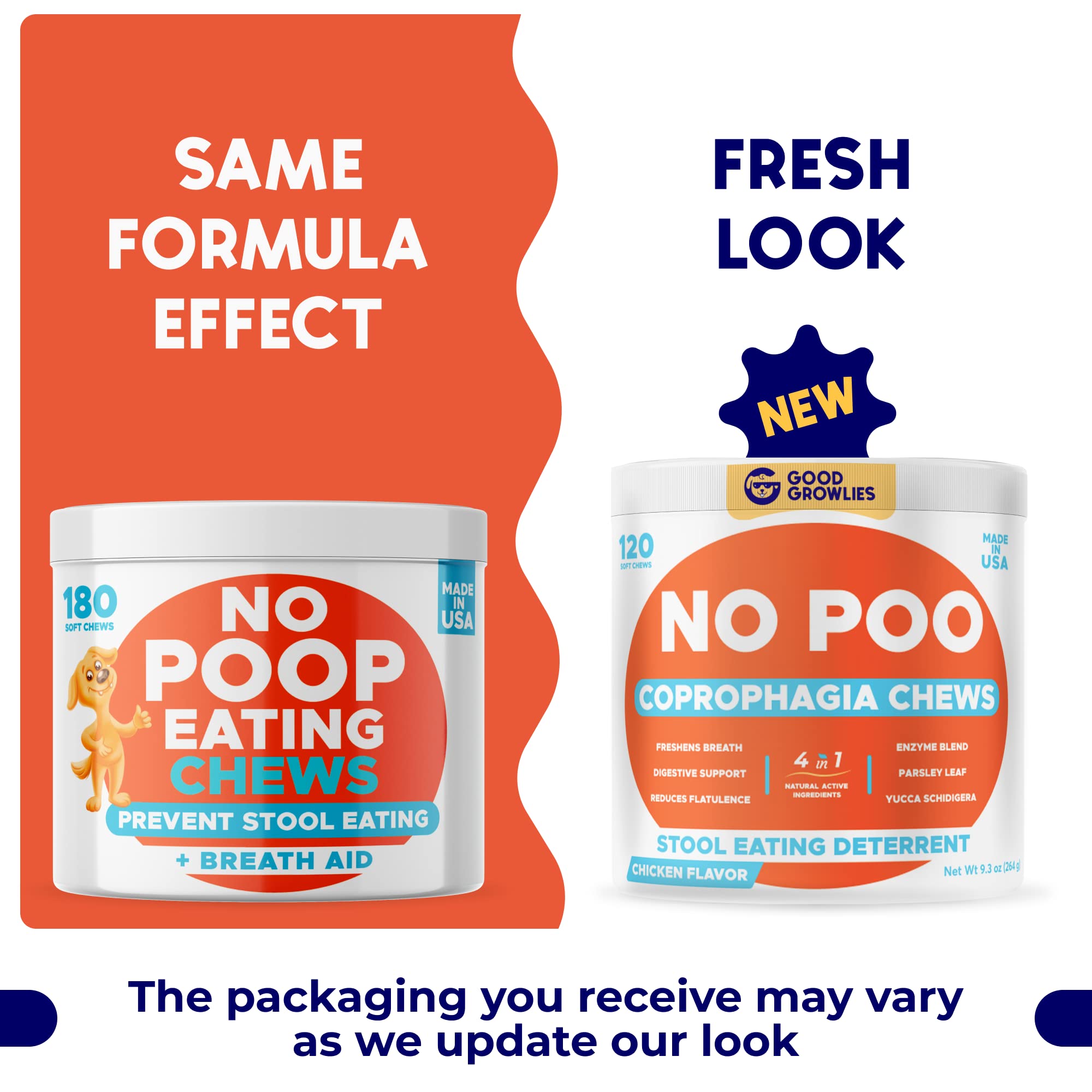 Omega 3 + No Poo Dogs Bundle - Skin&Coat + Coprophagia Treatment - EPA&DHA Fatty Acids + Probiotics & Digestive Enzymes - Heart, Hip& Joint Support + Boosts Gut Health - 480 Chews - Made in USA