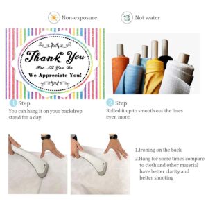 Thank You for All You Do Backdrop 7x5FT We Appreciate You Banner Decoration Congratulations Graduates Photography Background Thanks for Teacher Doctor Nurses Staff Retirement Party Supplies