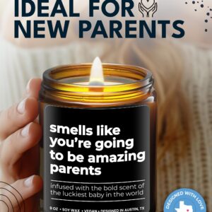 Amazing Parents Candle, Unique Gifts for New Parents for Mother's Day & Father's Day, New Parents Gifts for Couples, Gender Reveal Gifts for Parents to Be, Mom and Dad Gifts for New Parents