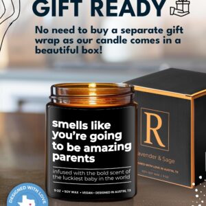 Amazing Parents Candle, Unique Gifts for New Parents for Mother's Day & Father's Day, New Parents Gifts for Couples, Gender Reveal Gifts for Parents to Be, Mom and Dad Gifts for New Parents