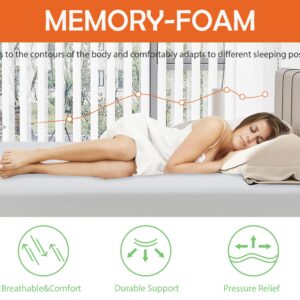 Capacmkseh Full Size Bamboo Charcoal Infused Cooling Gel Memory Foam Mattress for a Cool Sleep & Pressure Relief, Medium Firm Comfort & Supportive Mattresses, Bed in a Box, CertiPUR-US Certified