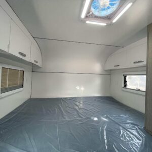 Truck Camper with Bed/Foldable Sofa/Bathroom/Kitchen and Cabinets.