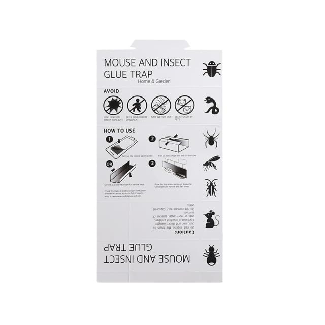 12 Pack Professional Strength Mouse, Rat & Pest Glue Scented Sticky Trap Rodents and Insects Ready to Use Indoors, Outdoors Non Toxic, No Mess, Easy Cleanup Mice Snake Spider Trap Enhanced Stickiness