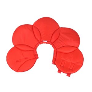 Parliky Protective Dog Collar Red Polyester Sponge Design for Dog Licking Prevention and Comfort