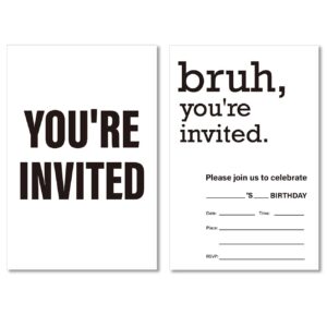 soiceu teen boy birthday invitations with envelopes set of 20 you're invited birthday party invites fill in blank