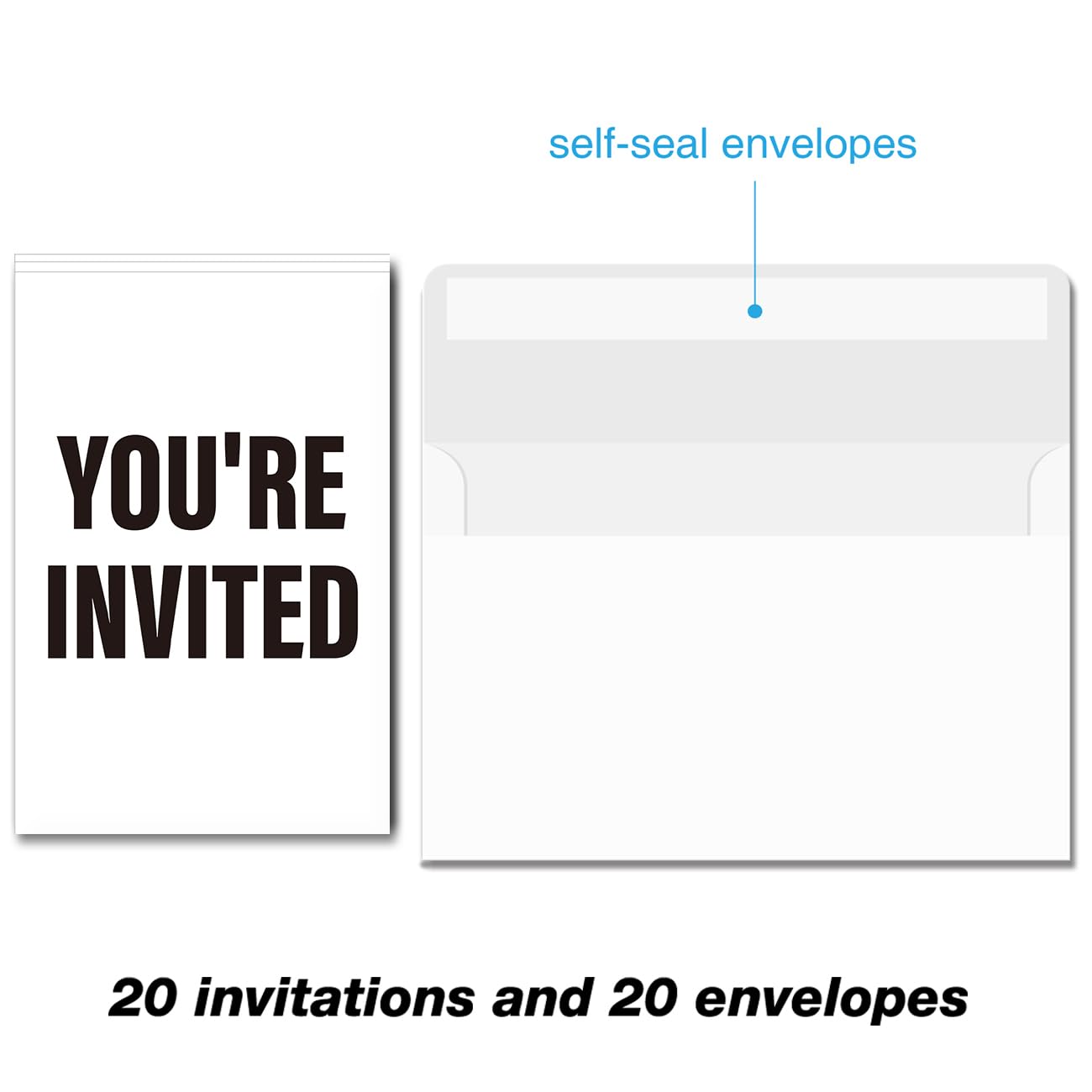 Soiceu Teen Boy Birthday Invitations with Envelopes Set of 20 You're Invited Birthday Party Invites Fill in Blank