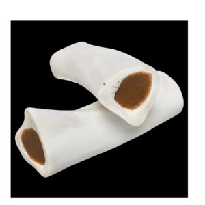 MPP Stuffed Peanut Butter Nutritious Refillable Shin Bones 4" Hard Dog Dental Chews (10 Bones)