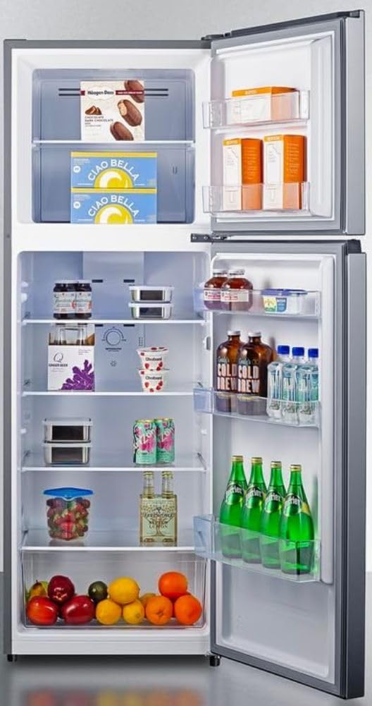 Summit Appliance FF1142PLLHD 24" Wide Top Mount Refrigerator-Freezer, 11.5 cu.ft, ENERGY STAR-certified, Door Storage (Left Hand Door)