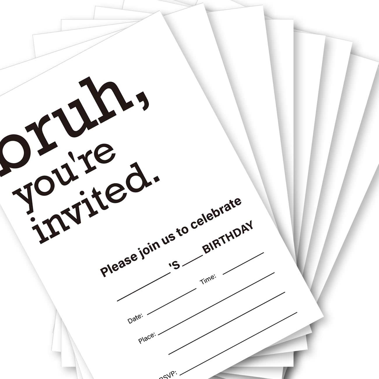 Soiceu Teen Boy Birthday Invitations with Envelopes Set of 20 You're Invited Birthday Party Invites Fill in Blank