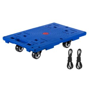 patikil furniture dolly for moving, 1 pack portable small flat moving dolly with 4 wheels furniture movers dolly for heavy furniture, 440 lbs capacity, blue