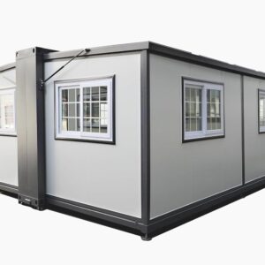 Portable Prefabricated Tiny Home. 20ft Double Wing Expansion Home Box. Mobile Expandable Plastic Prefab House for (Hotel, Booth, Office, Guard House, Shop, Villa, Warehouse, Workshop).