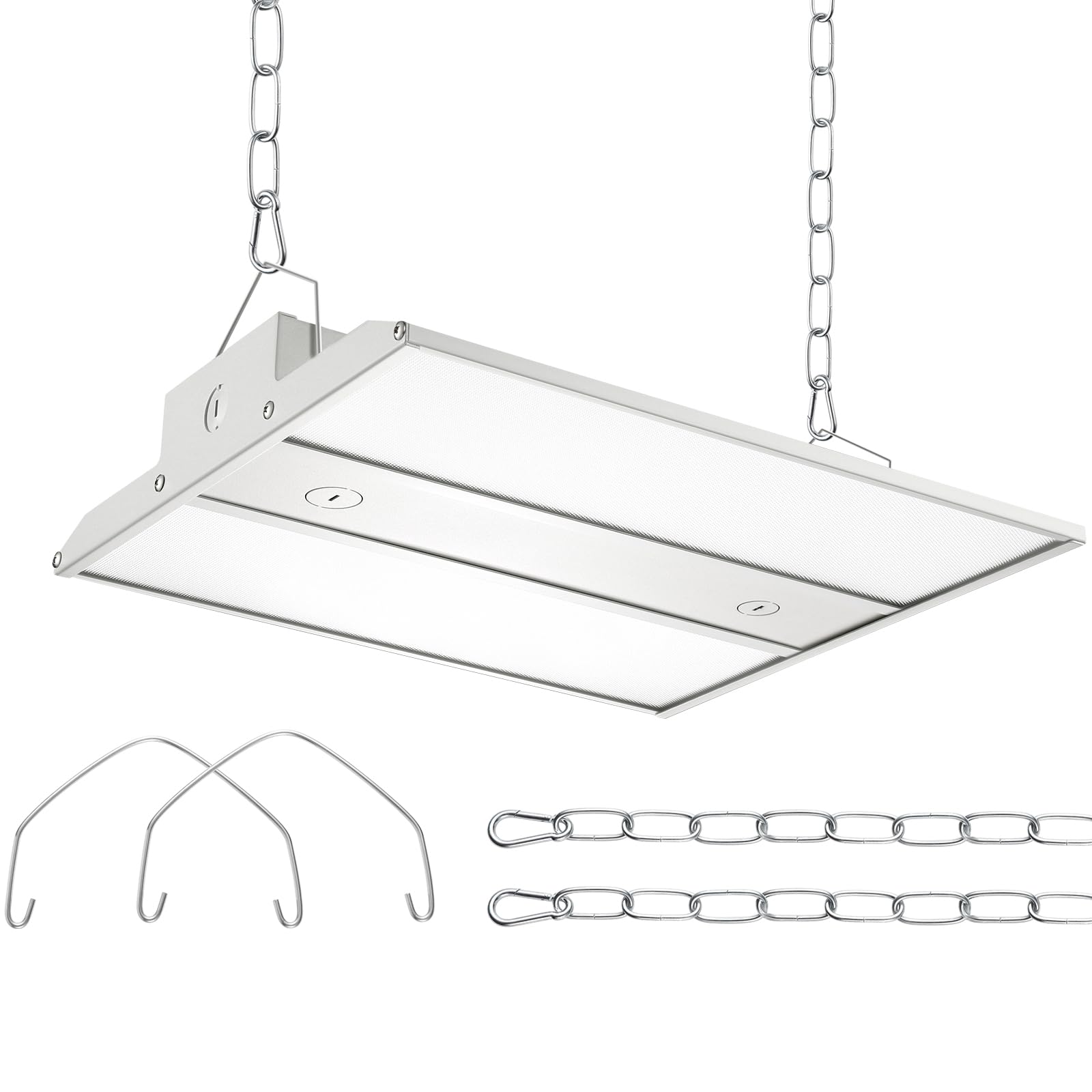 160W LED Linear High Bay Light Fixture, 1-10V Dimmimg LED Linear Highbay Shop Lights, 5000K Daylight 22400LM(140LM/W) 100-277V for Garage, Factory, Workshop,Warehouse