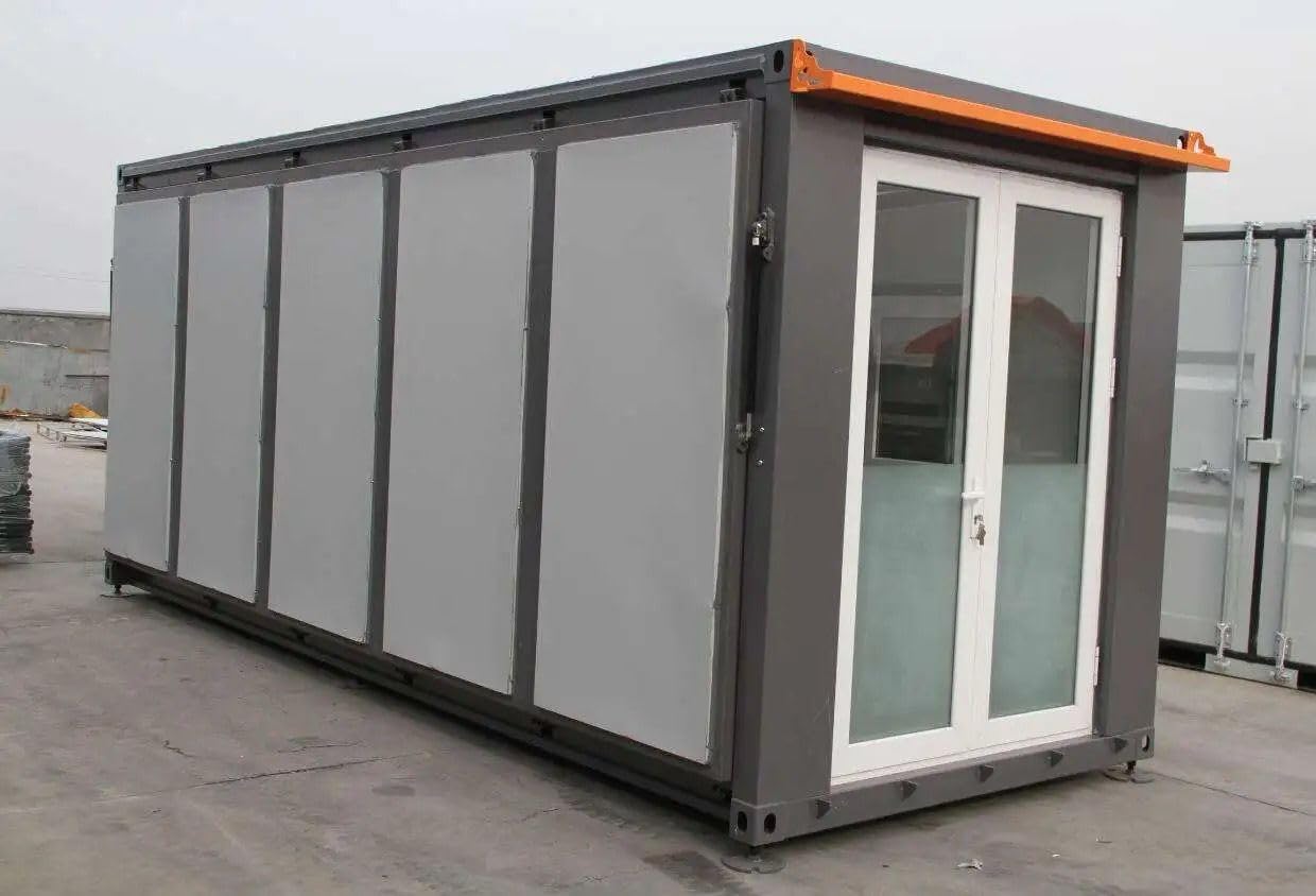 Portable Prefabricated Tiny Home. 20ft Double Wing Expansion Home Box. Mobile Expandable Plastic Prefab House for (Hotel, Booth, Office, Guard House, Shop, Villa, Warehouse, Workshop).