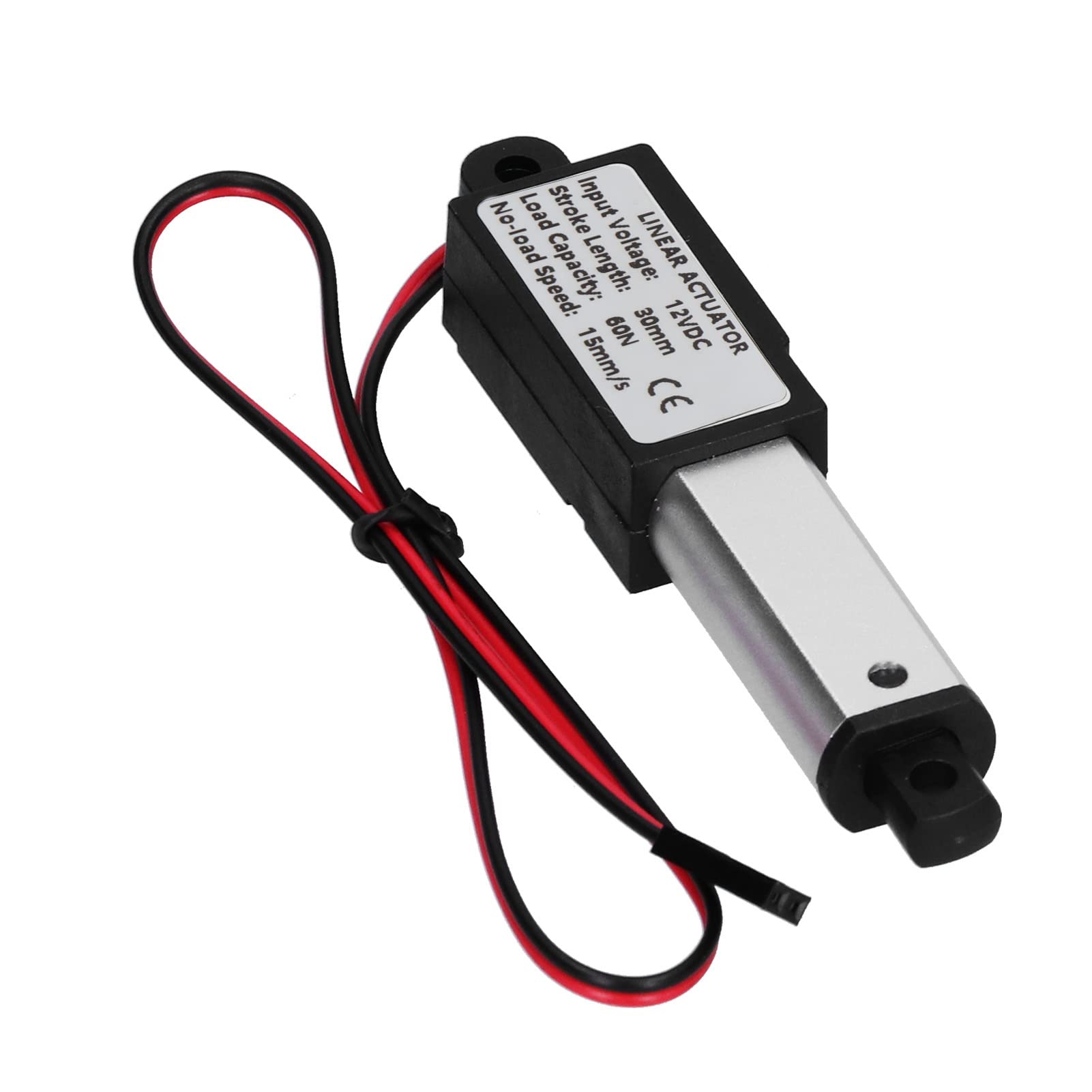 Mini Electric Linear Actuator, Aluminium Alloy Micro Linear Actuator, Waterproof Micro Small Motion DC12V 30mm Stroke for Robot DIY(Force 60N Speed 15mm/s)