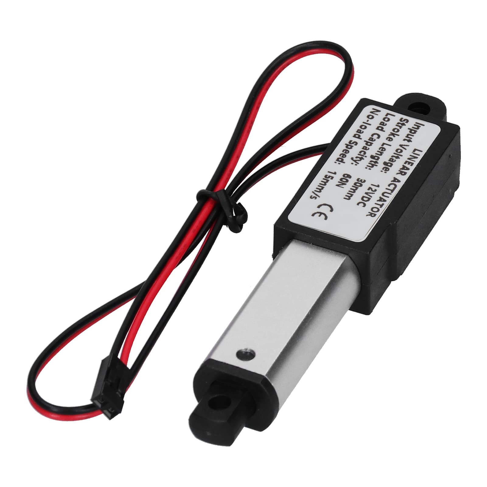 Mini Electric Linear Actuator, Aluminium Alloy Micro Linear Actuator, Waterproof Micro Small Motion DC12V 30mm Stroke for Robot DIY(Force 60N Speed 15mm/s)