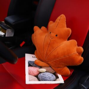 TONGSONG Soft Plush Maple Leaf Pillow Stuffed Maple Leaf Animal Plush Toy Maple Leaf Plushies Home Decor for Lover in Birthday and Holiday