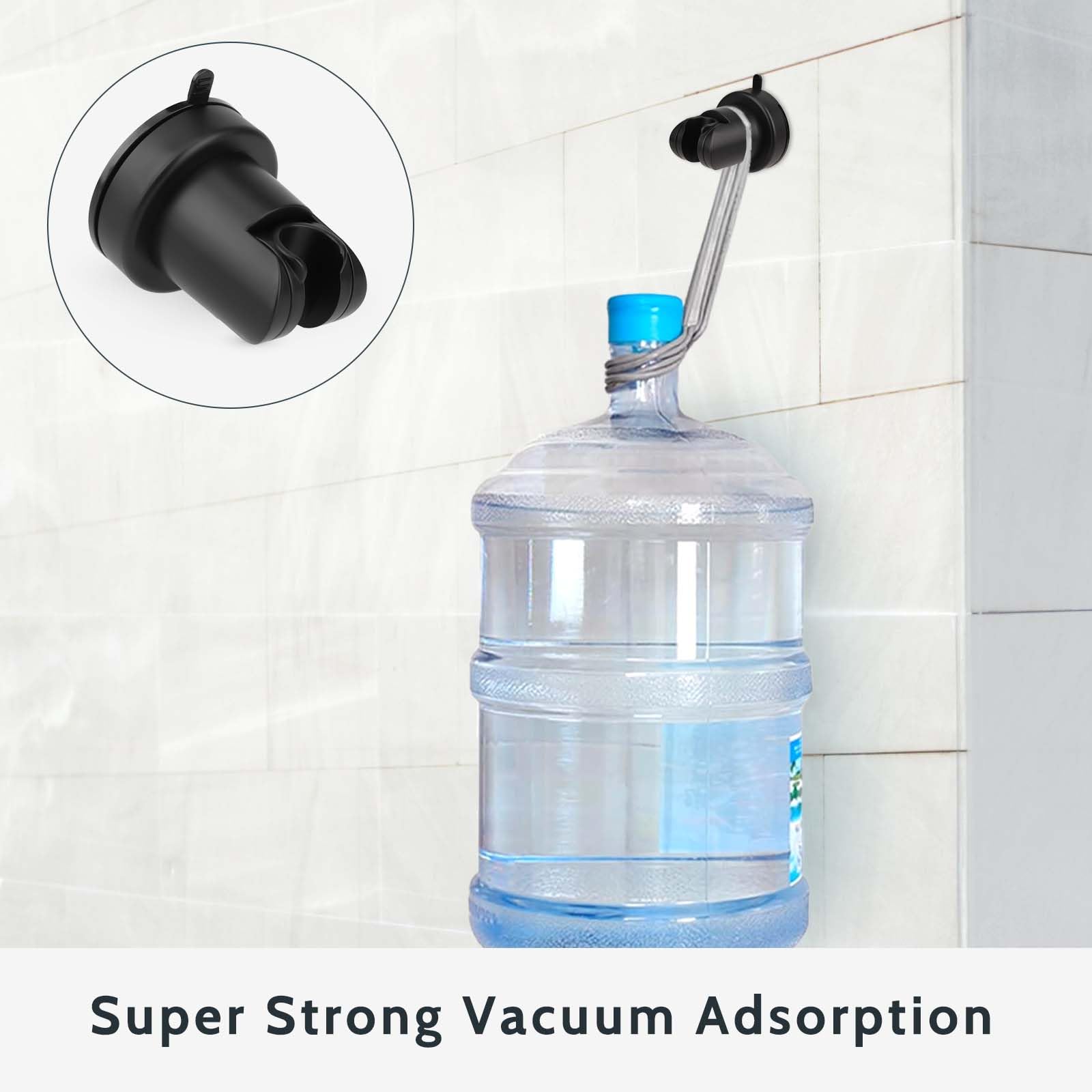 Shower Head Holder Removable Wall Mount Holder with Vacuum Suction Cup Height Adjustable Shower Wand Holder & Wall Mount ABS Plastic Suction Holder for Bathroom