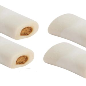 MPP Stuffed Cheese Shin Bones 4 Inch Refillable Nutritious Dog Dental Care Chews (2 Bones)