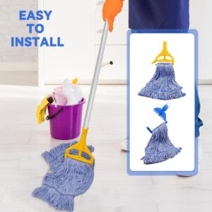 Commercial Heavy Duty Mop Heads Replacement for Rubbermaid: 6 Packs Industrial Wet Mop Head for Floor Cleaning - Cotton Commercial Products Wet Mop Refills