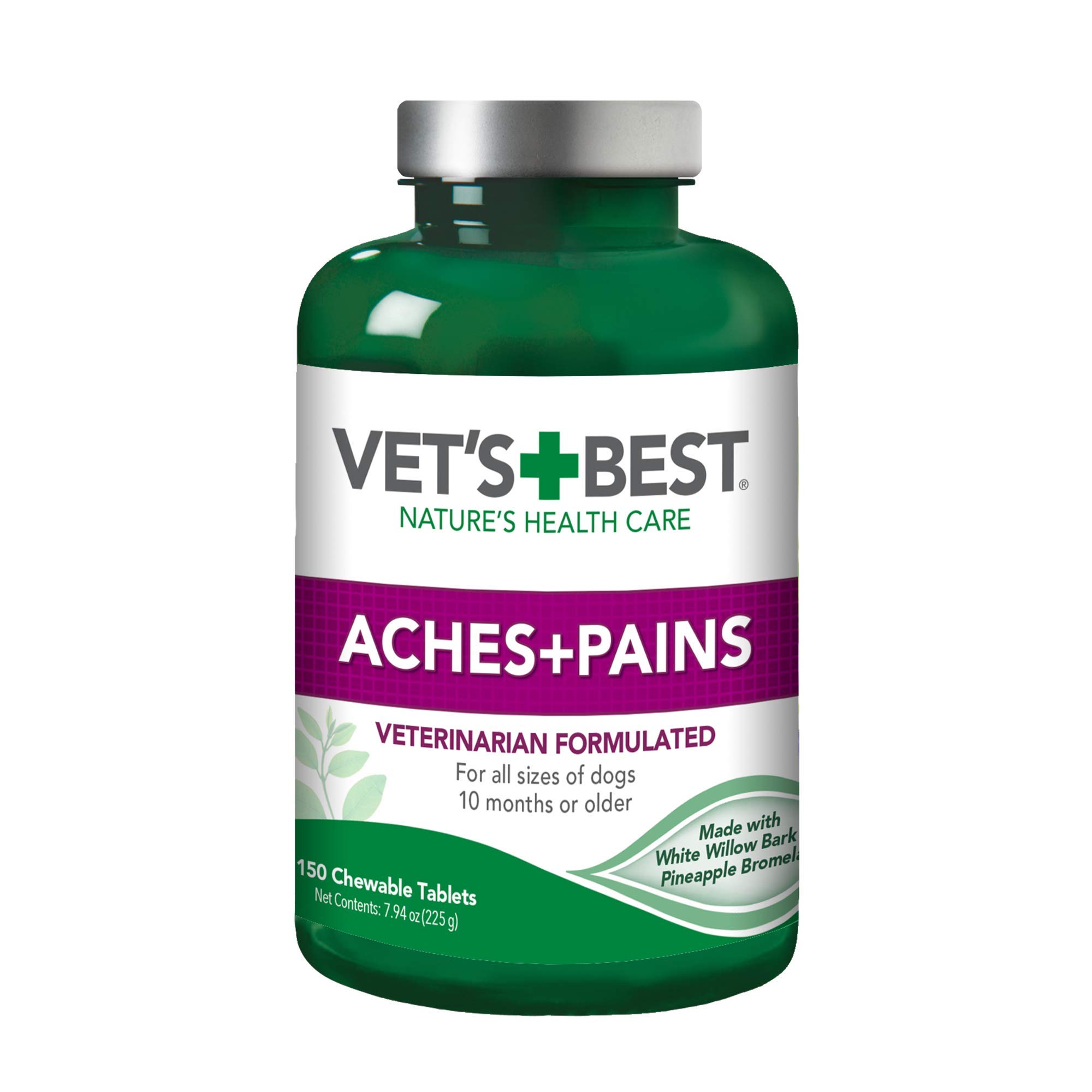 Vet's Best Healthy Coat Shed & Itch Relief Dog Supplements & Aches + Pains Dog Supplement - Vet Formulated for Dog Occasional Discomfort and Hip and Joint Support - 150 Count (Pack of 1)