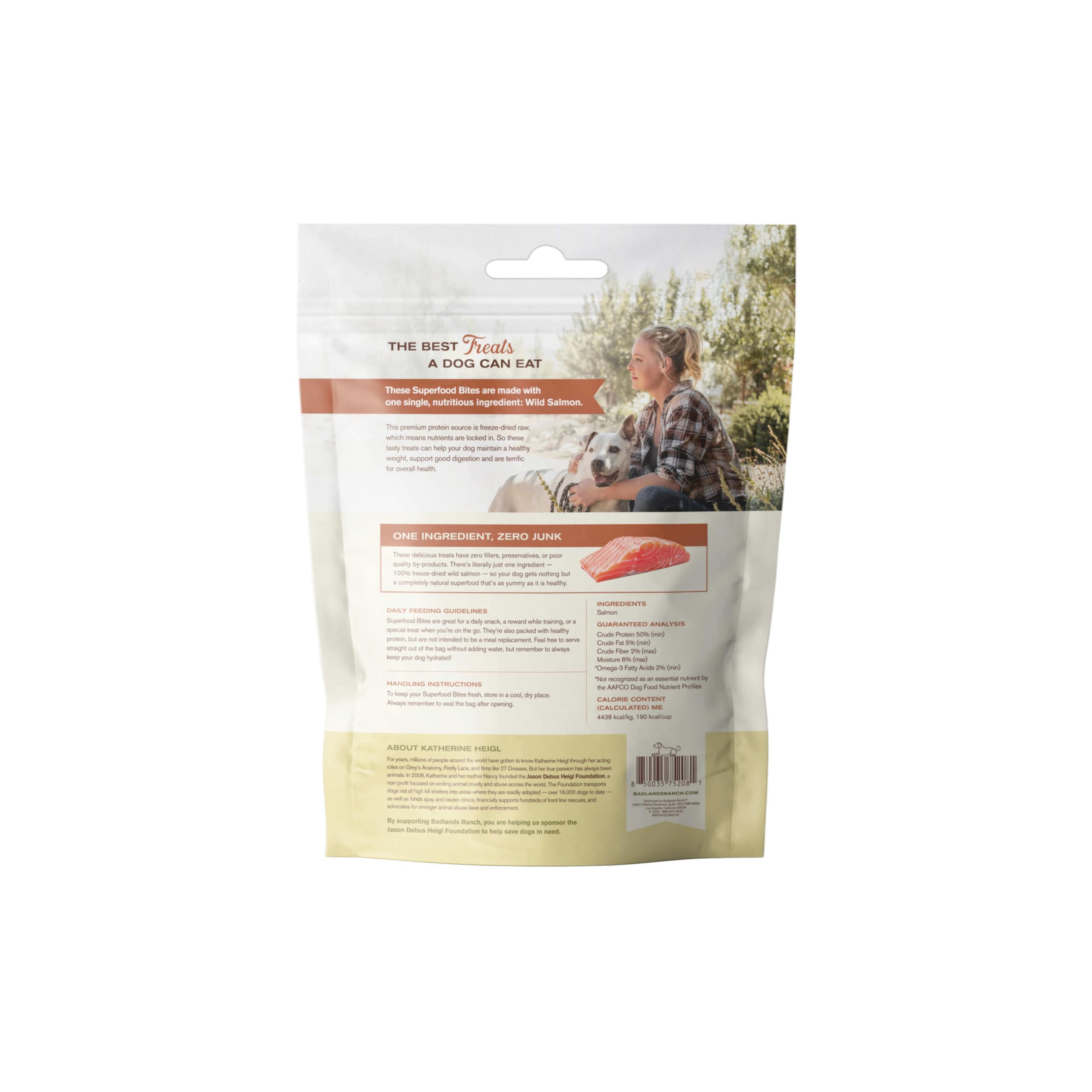 BADLANDS RANCH - Superfood Bite, Freeze-Dried Raw Dog Treats - Protein Rich, Train & Reward, Traceable Single Ingredient by Katherine Heigl (Wild Salmon)