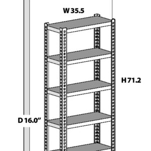 5 Tier Adjustable Steel Powder Coated Rack Storage Shelving with Engineered Wood Shelves. for Indoor Storage in garages, basements, Kitchens, etc. Large Size. 16" D x 35.5" W x 71.2" H (Pink)