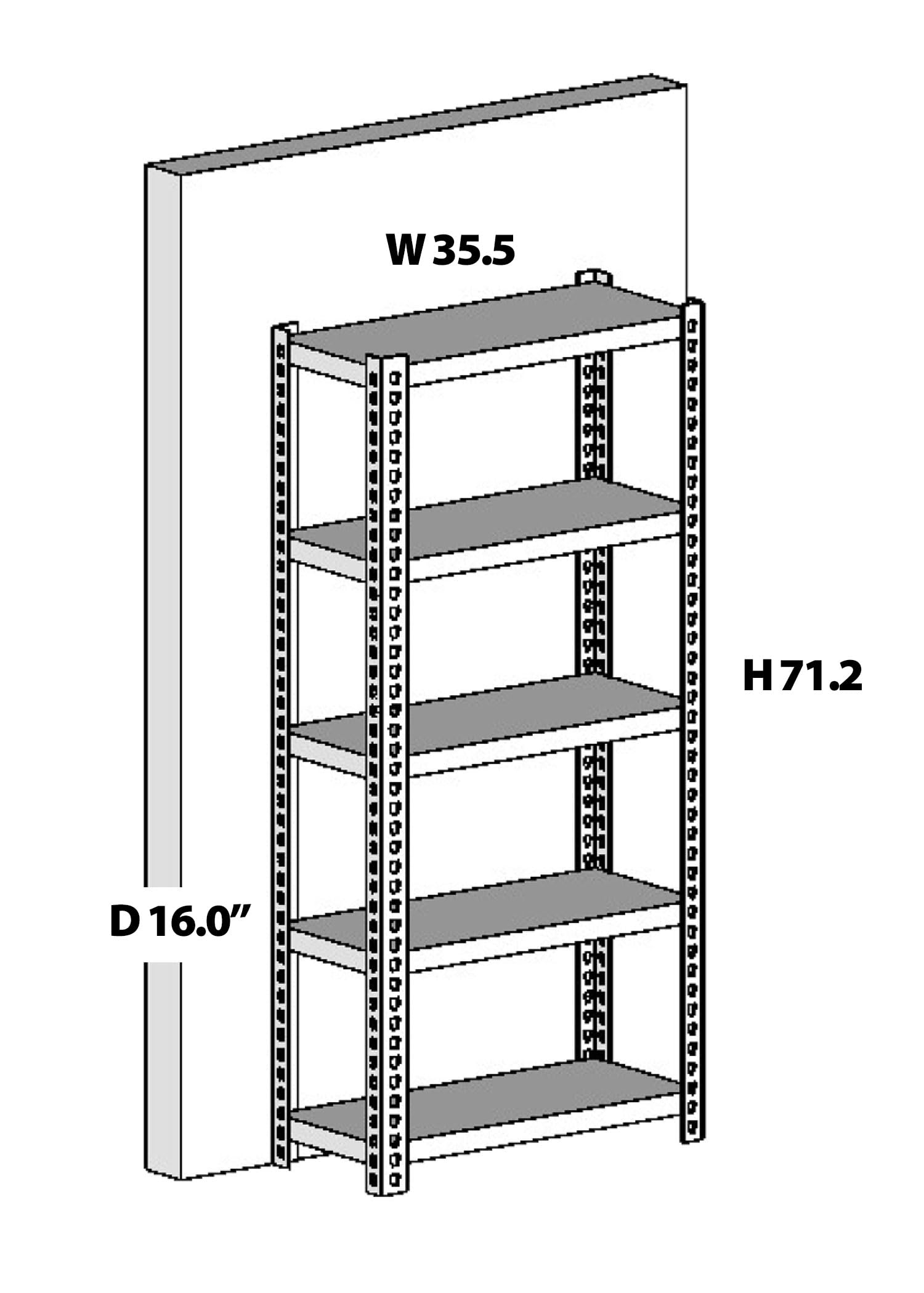 5 Tier Adjustable Steel Powder Coated Rack Storage Shelving with Engineered Wood Shelves. for Indoor Storage in garages, basements, Kitchens, etc. Large Size. 16" D x 35.5" W x 71.2" H (Pink)