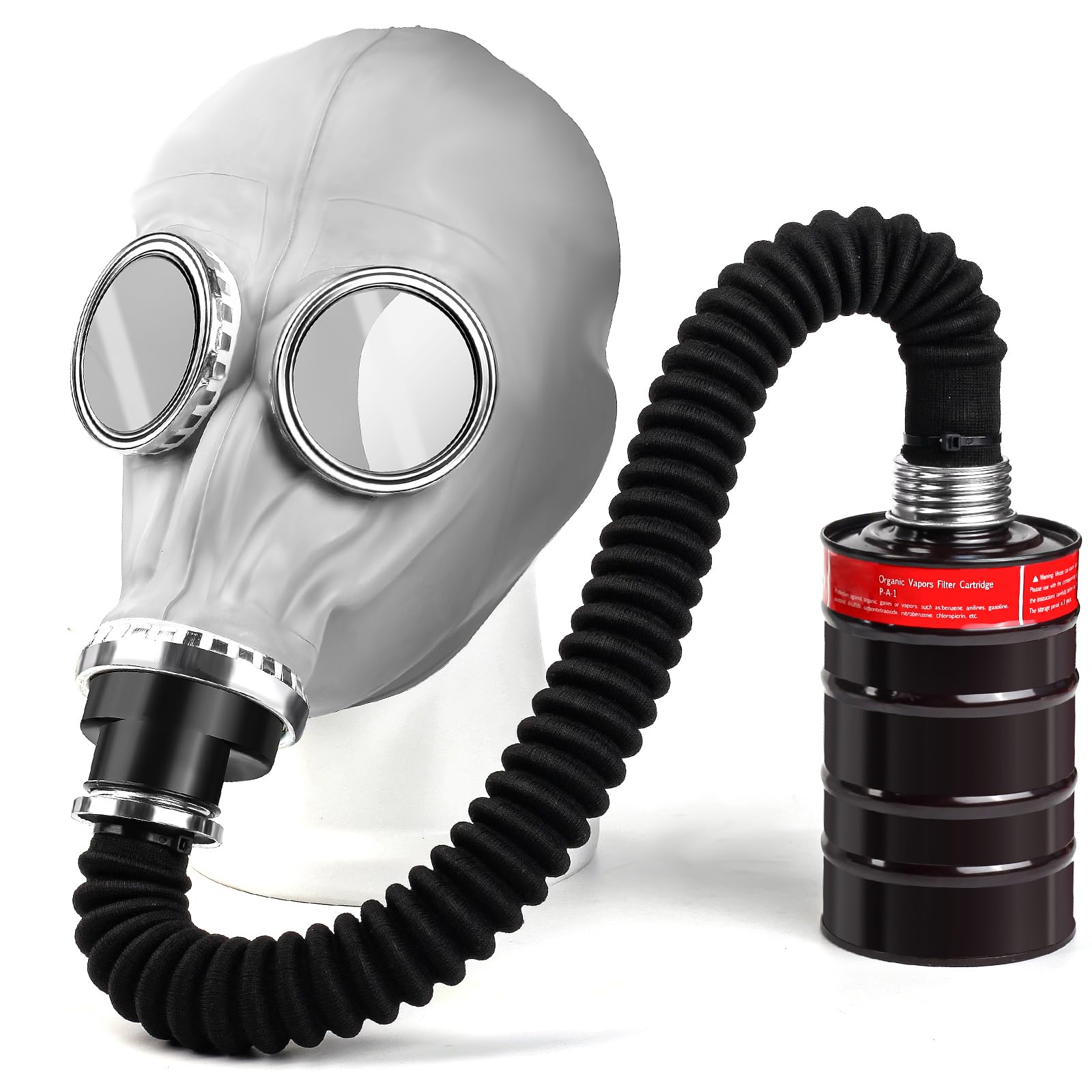 FFCAN Gas Mask, Gas Masks Survival Nuclear and Chemical with 40mm Activated Carbon Filter for Gases, Dust, Vapors, Chemicals