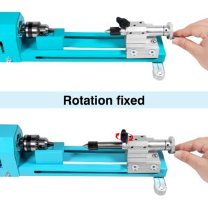 BERXOL Mini Wood Lathe Machine, 12V- 24VDC,7 Variabla Speeds 4000-9000 RPM, with Wood Lathe Milling Accessories, for Wood Polishing, Grinding, Cutting and Milling DIY … (A)