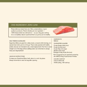 BADLANDS RANCH - Superfood Bite, Freeze-Dried Raw Dog Treats - Protein Rich, Train & Reward, Traceable Single Ingredient by Katherine Heigl (Wild Salmon)