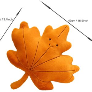 TONGSONG Soft Plush Maple Leaf Pillow Stuffed Maple Leaf Animal Plush Toy Maple Leaf Plushies Home Decor for Lover in Birthday and Holiday