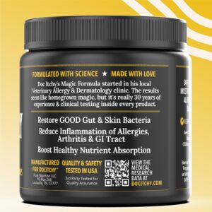 Doc Itchy: Allergy Armor Itch Recovery Probiotic | Dog Chews | Clinical-Strength, Medically Researched | Restore Gut & Skin Health | Effective for Allergy & Itch | Food Allergy Safe | Vegan | 90 Count