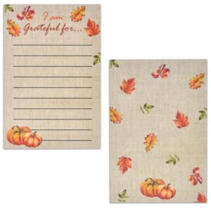 50 Pcs Thanksgiving Table Place Cards Fill in Gratitude Cards Harvest I Am Thankful For Card Autumn Dinner Settings Wedding Fall Party Supplies Decor