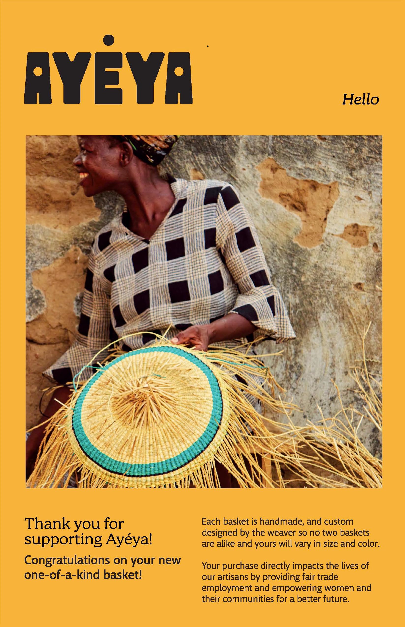 Handwoven African Grass Basket, Market Style w/single handle (flattened), Neutral Tones (Colors & Patterns Vary)