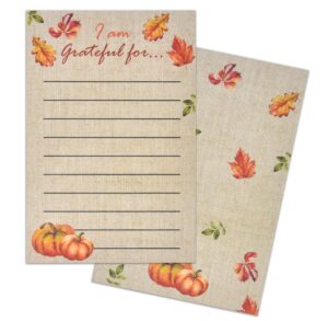 50 pcs thanksgiving table place cards fill in gratitude cards harvest i am thankful for card autumn dinner settings wedding fall party supplies decor