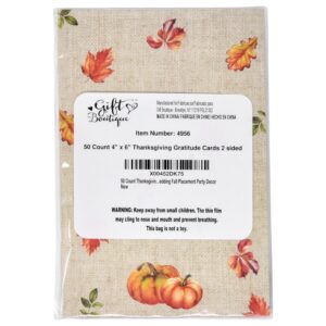 50 Pcs Thanksgiving Table Place Cards Fill in Gratitude Cards Harvest I Am Thankful For Card Autumn Dinner Settings Wedding Fall Party Supplies Decor