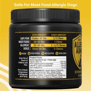 Doc Itchy: Allergy Armor Itch Defense Dog Pet Chews | Clinical-Strength Medical Zinc + P.E.A. | Vit E & Rosemary Extract | Reduce Itch & Pain Suffering | Control Allergy | Food Allergy Safe | 90 count