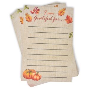 50 Pcs Thanksgiving Table Place Cards Fill in Gratitude Cards Harvest I Am Thankful For Card Autumn Dinner Settings Wedding Fall Party Supplies Decor