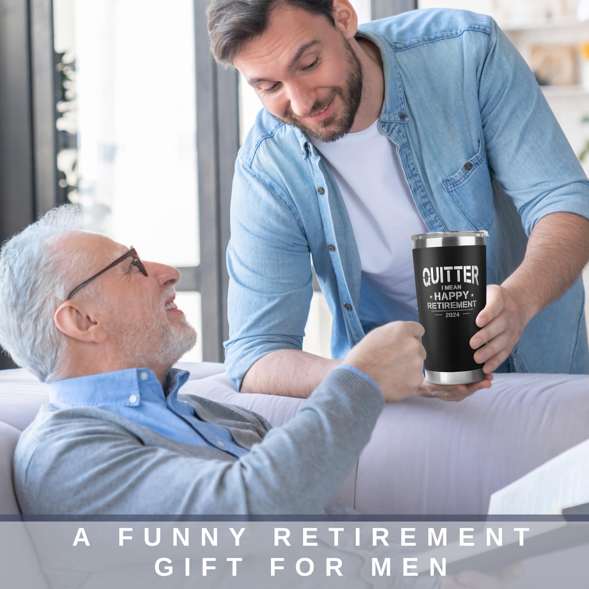 Retirement Gifts for Men - Retirement Gifts for Men 2024 - Retirement Gifts for Coworker, Boss, Dad, Husband, Him, Grandpa - Cool Retirement Gifts - Retired Gifts for Men - 20 Oz Retirement Tumbler