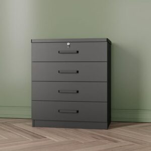 Better Home Products Super Jumbo 4 Drawer Storage Chest Dresser (Black)