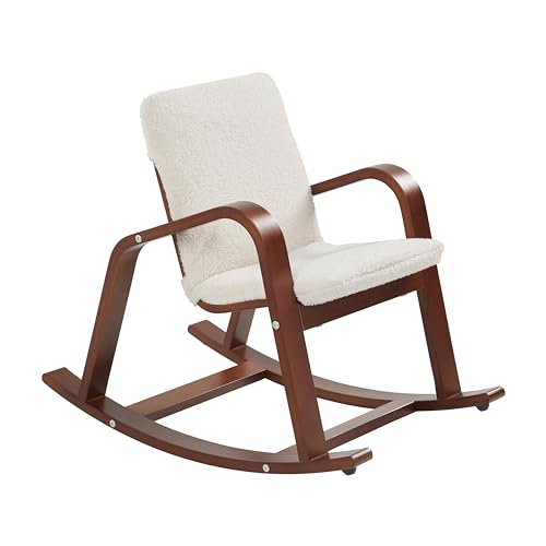 ECR4Kids Bentwood Rocking Chair with Cushion, Kids Furniture, Dark Walnut