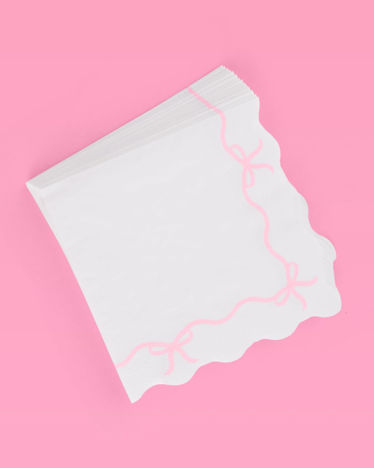 xo, Fetti Bow Pink Napkins - 3-ply, 25 pcs | Bachelorette Decorations, Bow Theme Birthday Party, Bridal Engagement Decor, Coquette Cute Supplies, Girl Baby Shower Tableware, Tea Bday Ribbon Decor