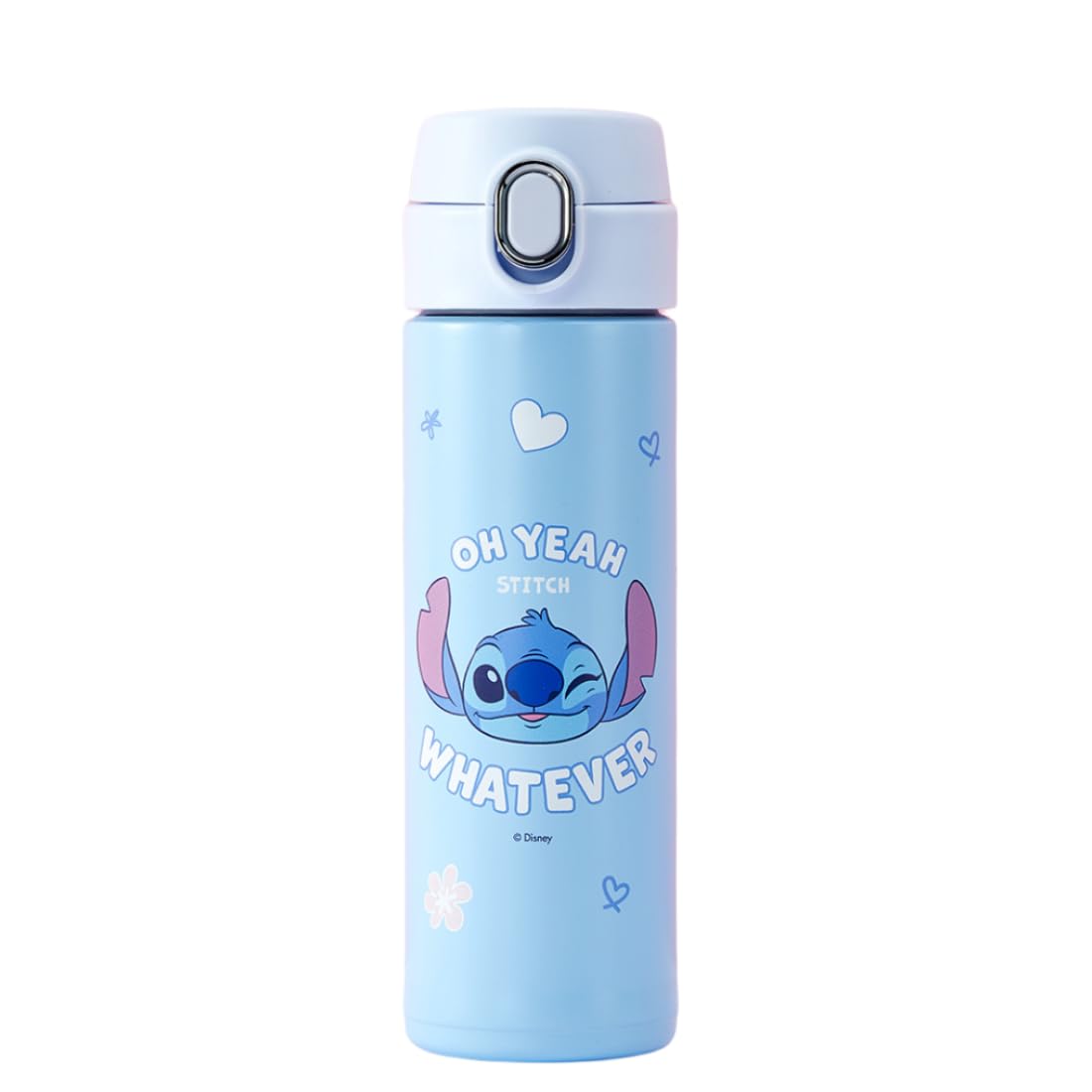 MINISO Disney Lilo and Stitch Insulated Bottle 420ml Stainless Steel Water Bottle Leak-Proof with Locking Spout Cover Hot or Cold Water for Travel Sport