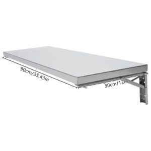 HIYTCU Folding Concession Shelf 36" x12", Stainless Steel Folding Wall Shelf Food Shelf Concession Stand Serving Shelf for Concession Windows Restaurants Businesses and Eateries