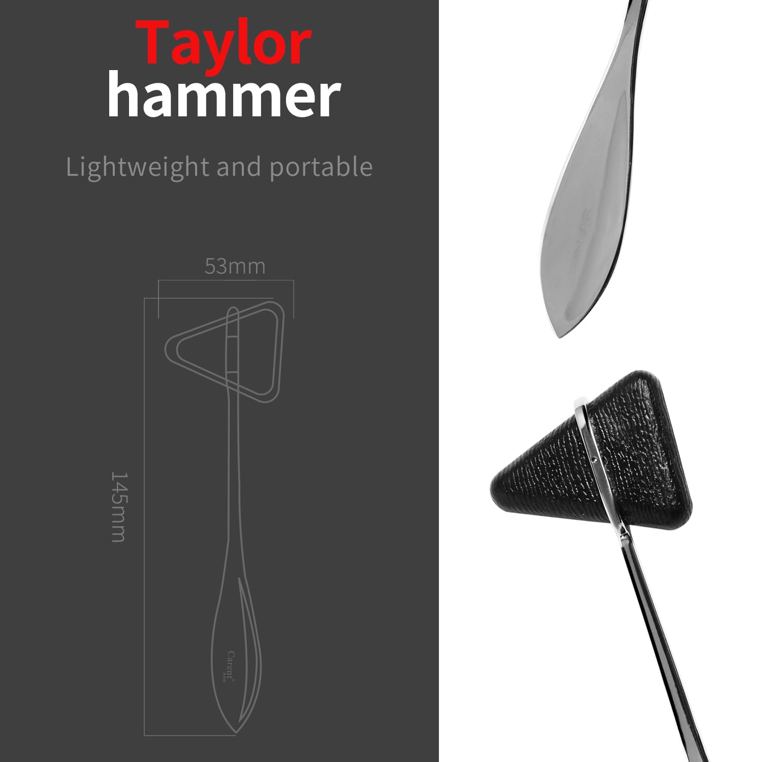 Medical Taylor Percussion Hammer Reflex Hammer for cutaneous and Superficial responses,black