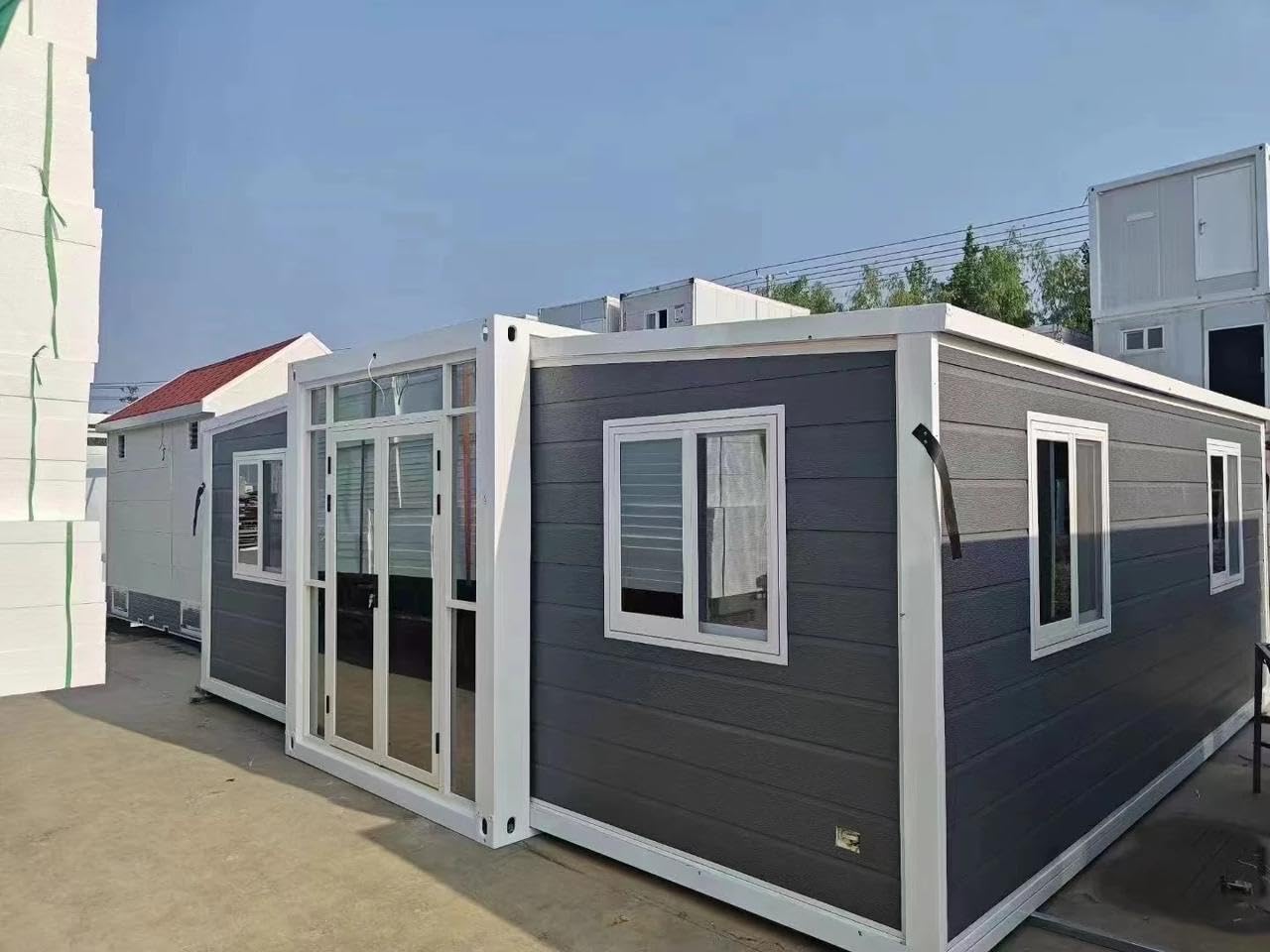 Portable Expandable Prefab House for Hotels, Offices, and More - Versatile Plastic Construction - Ideal for Villas, Warehouses, and Workshops (20FT)