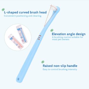 2 Pack Dog Toothbrush Cat Tooth Brush Pet Toothbrush Puppy Toothbrush Mini Head Soft Dog Toothbrush Deep Clean Kit for Puppy, Kitten, Small Dog & Cat, Portable Travel Friendly and Easy to Use