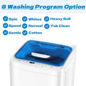 Nictemaw MB005572_BL Portable Washing Machine, 17.8 Lbs-Blue White