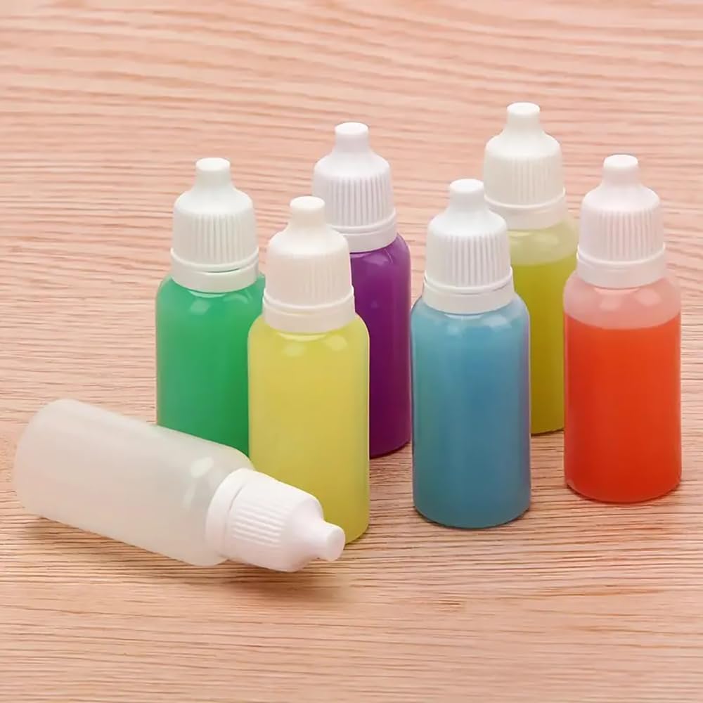 NaYiissi 10 pieces 15ml Plastic Dropper Bottle with Childproof Cap, Portable Squeezable Eye dropper Containers Great for Solvents, Light oils, Saline, etc